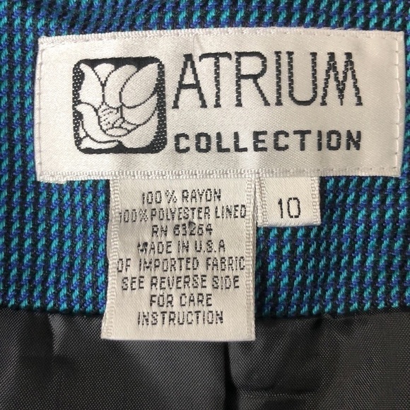 Vintage - ATRIUM COLLECTION - Button Front Blazer Shoulder Pads Pockets Size 10 - Picture 7 of 8